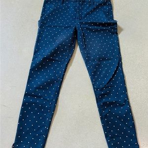 Tinsel Navy Blue and White Polka dot pants Size 29